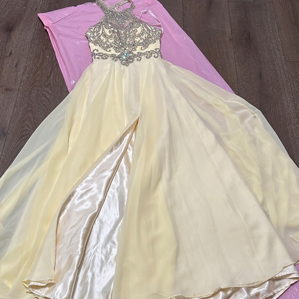 Tiffany Designs Prom Gown with Silver Embellishments Accents - Picture 5 of 16